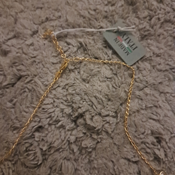 Mia Fiore 18k Gold-plated Sterling Silver Multi-color Rosary Charm Necklace - Picture 3 of 3